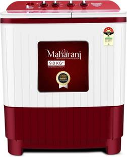 Summercool 9 kg Semi Automatic Top Load Washing Machine White, Red