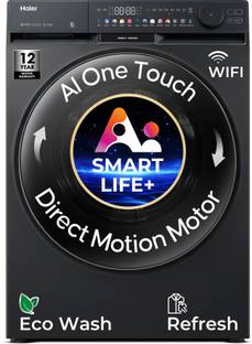 Haier 12 kg 5 Star with AI Color Panel, One-Touch Smart Wash, Fabric Detection, Inbuilt Heater, WiFi E...