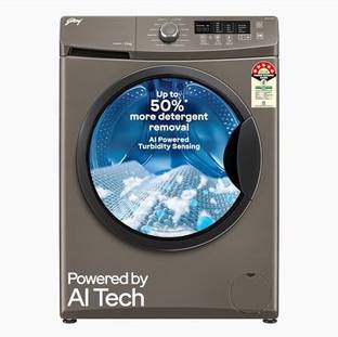Godrej 7 kg Fully Automatic Front Load Washing Machine with In-built Heater Grey