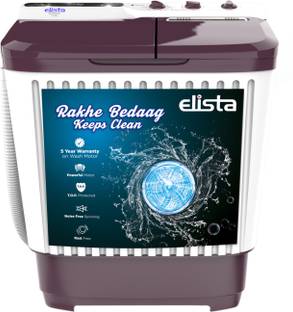 Elista 7 kg Semi Automatic Top Load Washing Machine White, Maroon