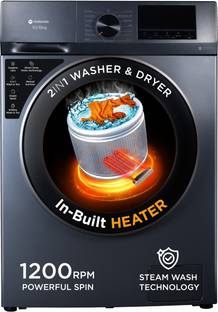 MOTOROLA 10/6 kg Washer with Dryer with In-built Heater Grey