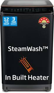 Voltas Beko by A Tata Product 7.5 kg Steam, Hygiene, Jet spray and Invertor motor Fully Automatic Top Load Washing Machine with In-built Heater Black