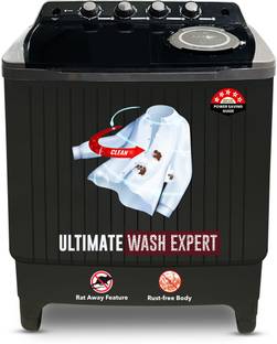 Power Guard 8.5 kg Semi Automatic Top Load Washing Machine Black