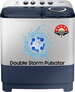 Samsung 7.5 kg 5 star, Air Turbo Drying Semi Automatic Top Load Washing Machine Blue, Grey