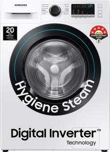 Samsung 7 kg with Steam Fully Automatic Front Load Washing Machine Black, White