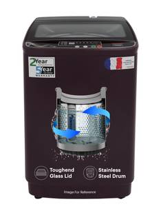 Thomson 8.5 kg PureWash Toughened Glass Lid with Stainless Steel Drum, Magic Filter and Multiple Wash ...