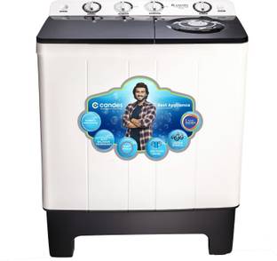 Candes 8.5 kg 5 Star Semi Automatic Top Load Washing Machine Black, White