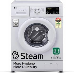 LG 8 kg with Steam,inverter Fully Automatic Front Load Washing Machine with In-built Heater White
