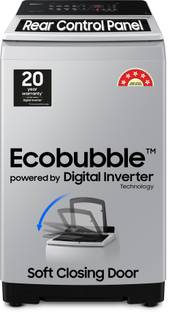 SAMSUNG 7 kg 5 star, Ecobubble, Digital Inverter, Fully Automatic Top Load Washing Machine Grey