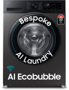 SAMSUNG 12 kg 5 Star, AI Ecobubble, Super Speed, Wi-Fi, Hygiene Steam, Digital Inverter Motor Fully Au...