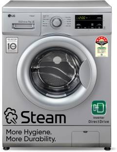 LG 7 kg with Steam,inverter Fully Automatic Front Load Washing Machine with In-built Heater Silver