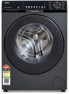 Haier 8 kg Fully Automatic Front Load Washing Machine Grey