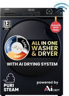 Haier 11 kg 11/7 Kg 5 Star with AI Smart Wash, PuriSteam, i-Refresh, 525 mm Super Drum, Direct Motion ...