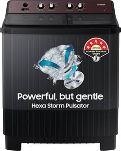 Samsung 9 kg Semi Automatic Top Load Washing Machine Black, Grey
