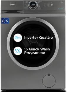 Midea 8/5 kg Washer with Dryer Inverter Motor, 1400 RPM, In-built Heater, Quick 15 Wash cycle with In-built Heater Grey