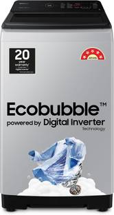 SAMSUNG 8 kg Soft Closing Door 5 star, Ecobubble,, Super Speed, Digital Inverter Fully Automatic Top L...