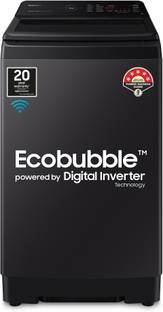 SAMSUNG 9 kg 5 star, Ecobubble, Super Speed, Wi-Fi, Digital Inverter, Hygiene Steam, Fully Automatic Top Load Washing Machine with In-built Heater Black