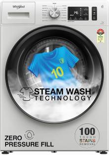 Whirlpool 7 kg Steam Technology 5 Star Inverter 100+ Tough Stains, 6th Sense Soft Move Fully Automatic Front Load Washing Machine with In-built Heater White