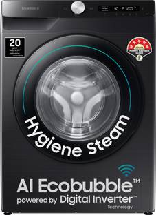 SAMSUNG 8 kg 5 Star, AI Ecobubble,Wi-Fi Enabled ,Hygiene Steam,Digital Inverter Fully Automatic Front ...
