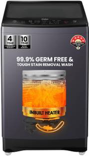 Haier 8 kg 5 Star washing Machine Fully Automatic Top Load with In-built Heater Grey