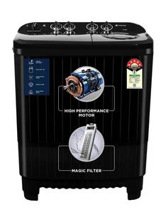 MOTOROLA 10 kg 5 star rating Midnight Series Semi Automatic Top Load Washing Machine Black
