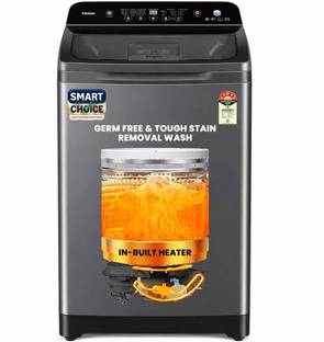 HAIET 11 kg Fully Automatic Top Load Washing Machine with In-built Heater Black