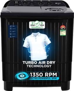 MOTOROLA 10 kg Semi Automatic Top Load Washing Machine Black