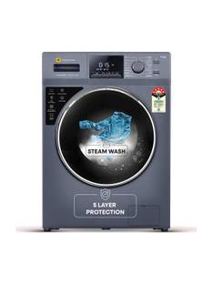 realme TechLife 9 kg with Steam Wash and Honeycomb Drum Fully Automatic Front Load Washing Machine wit...