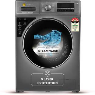 realme TechLife 7 kg Fully Automatic Front Load Washing Machine with In-built Heater Grey