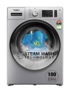 Whirlpool 7 kg 5 Star Inverter 100+ Tough Stains, Steam Technology Fully Automatic Front Load Washing ...