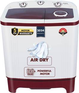MarQ by Flipkart 6 kg 5 Star Rating Innowash Range Semi Automatic Top Load Washing Machine White, Maro...