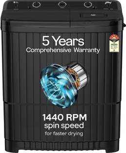 Godrej 7 kg Tri- Roto Pulsator, Spin Shower, Drying at 1400 RPM Speed, Semi Automatic Top Load Washing...