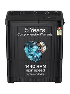 Godrej 7 kg Tri- Roto Pulsator, Spin Shower, Drying at 1400 RPM Speed, Semi Automatic Top Load Washing...