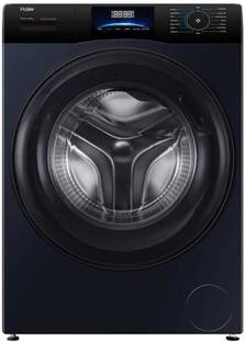 Haier 9 kg Fully Automatic Front Load Washing Machine with In-built Heater Black