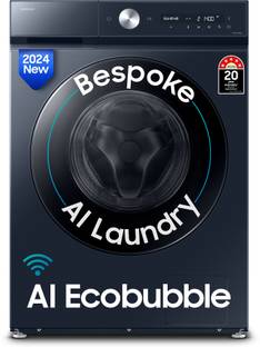 Samsung 12 kg Fully Automatic Front Load Washing Machine with In-built Heater Black, Blue