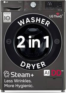 LG 12/7 kg Washer with Dryer with In-built Heater Black