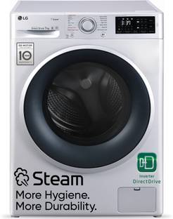 LG 7 kg with Steam,inverter Fully Automatic Front Load Washing Machine with In-built Heater Silver