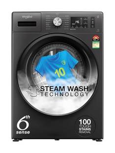 Whirlpool 8 kg 5 Star Inverter Steam Technology, 100+ Tough Stains, 6th Sense Soft Move, Supreme Care ...
