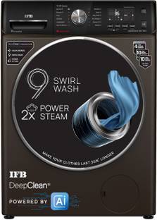 IFB 8 kg 5 Star 9 Swirl AI Powered with Wi-Fi Enabled�� with 2x Power Steam Fully Automatic Front Load Washing Machine with In-built Heater Brown