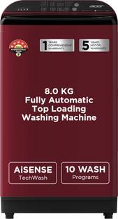 Acer 8 kg Fully Automatic Top Load Washing Machine Maroon