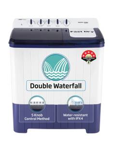 Voltas Beko 12 Kg Semi Automatic Top Load Washing Machine Blue, White