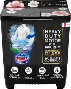 Thomson 10 kg 5 Star Aqua Magic Grande Series with Floral Toughened Glass with Soft Closure Double Wat...