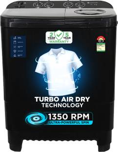 MOTOROLA 11 kg Semi Automatic Top Load Washing Machine Black