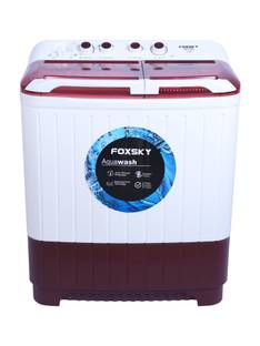FOXSKY 9.5 kg Semi Automatic Top Load Washing Machine Maroon, White