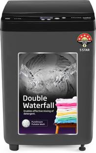 Voltas Beko 7 kg Fully Automatic Top Load Washing Machine Black, Grey
