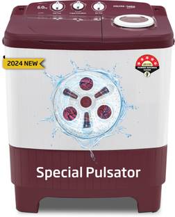 Voltas Beko 6 kg Semi Automatic Top Load Maroon, White (WTT60UNX/