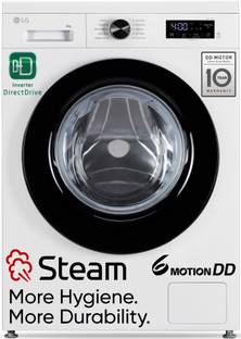 LG 8 kg Fully Automatic Front Load Washing Machine with In-built Heater White