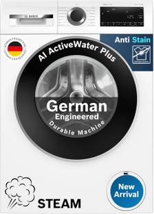 BOSCH 9 kg Fully Automatic Front Load Washing Machine with In-built Heater White