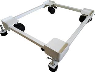 फ्लिपकार्ट स्मार्टबाय Premium Front / Top Load Washing Machine / Refrigerator / Dishwasher Stand / Trolley (100% Made of Metal) (White) वाशिंग मशीन ट्रॉली