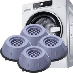 सी हेवन Washer Dryer Anti Vibration Pads with Suction Cup Feet, Fridge Washing Machine Leveling Feet Anti Walk Pads Shock Absorber Furniture Lifting Base(4 Piece). वाशिंग मशीन ट्रॉली
